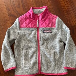 Girl’s 2T Vineyard Vines Pink and Gray  Jacket with Stand-Up Collar